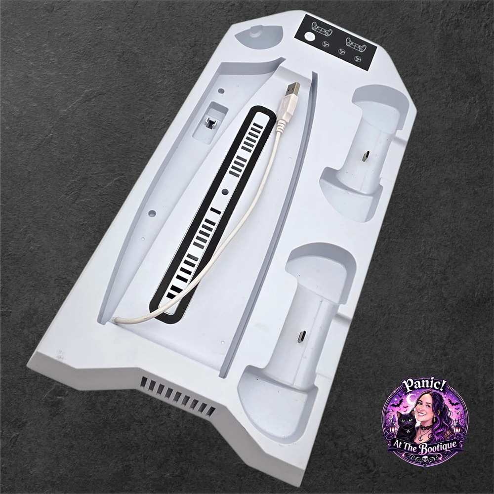 PS5 Cooling Stand Dual Controller Charger White USB Hub PS5‎ Accessory Working